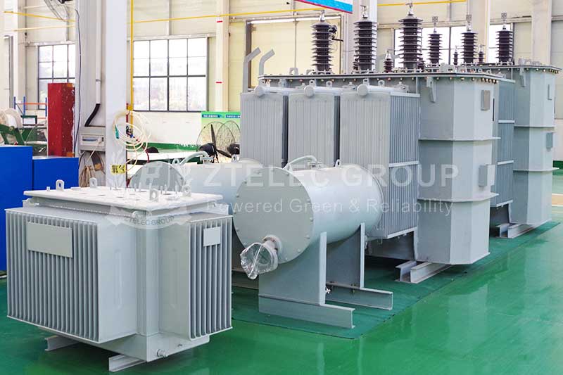 Medium and high-voltage transformers manufactured at the ZTelec Yuguang facility